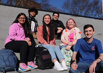 Gatton students at Collonnades