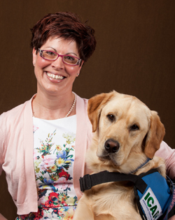 Lady with service dog