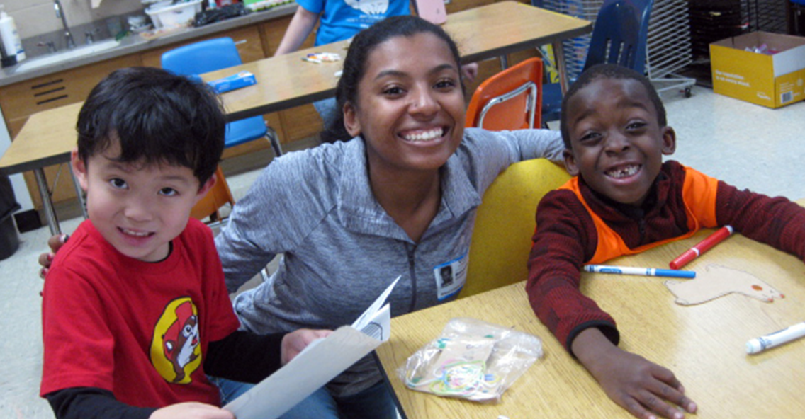 Art Ed teacher with students.