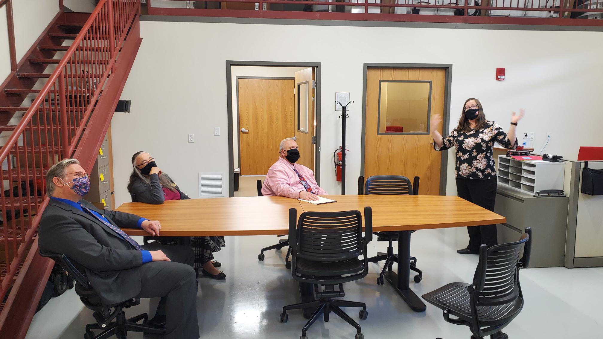 Center for Research and Development Visit from the dean and provost.