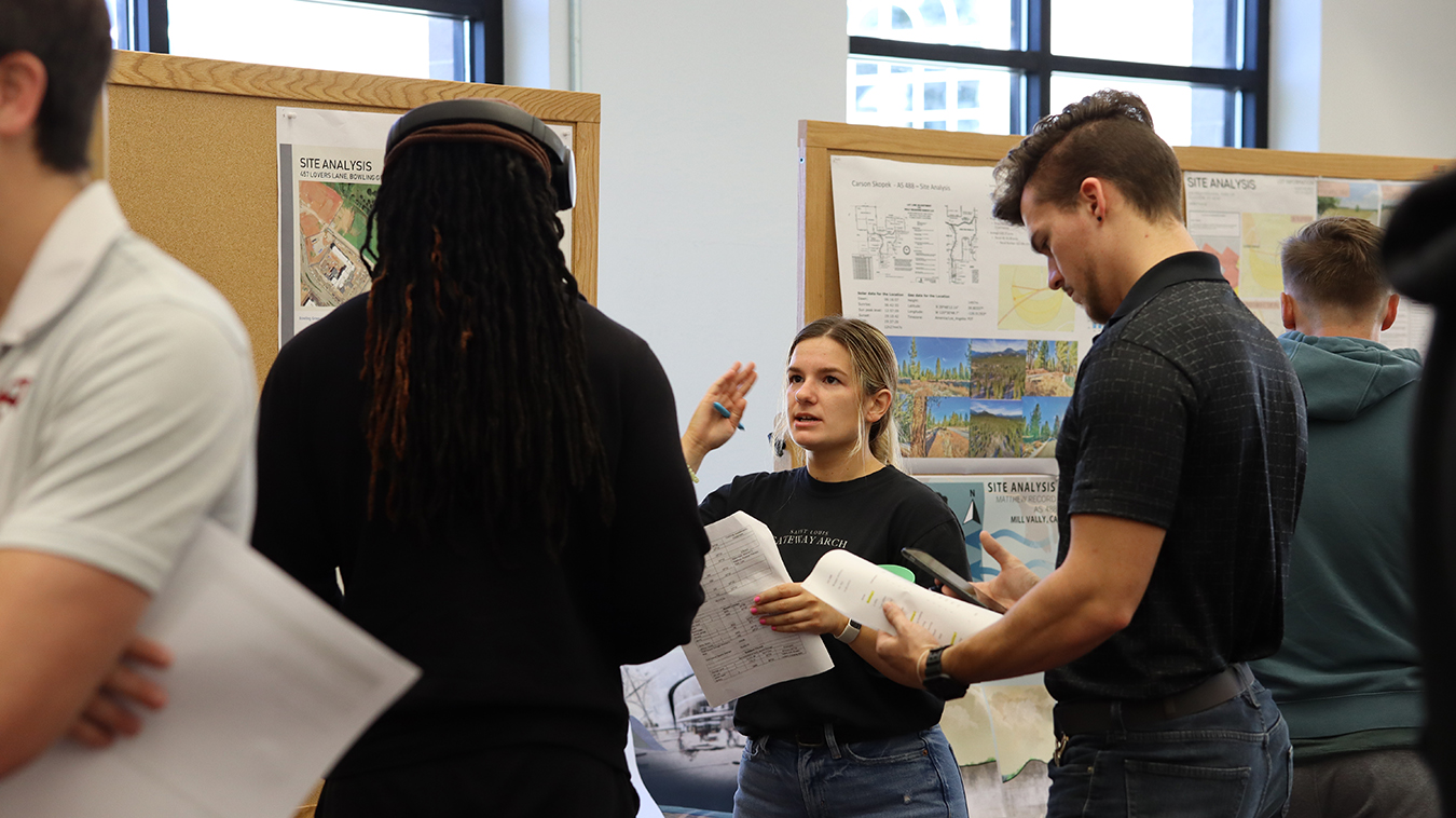 Architectural Science student presenting projects