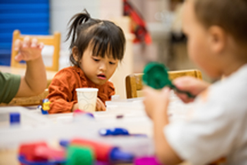 children at table