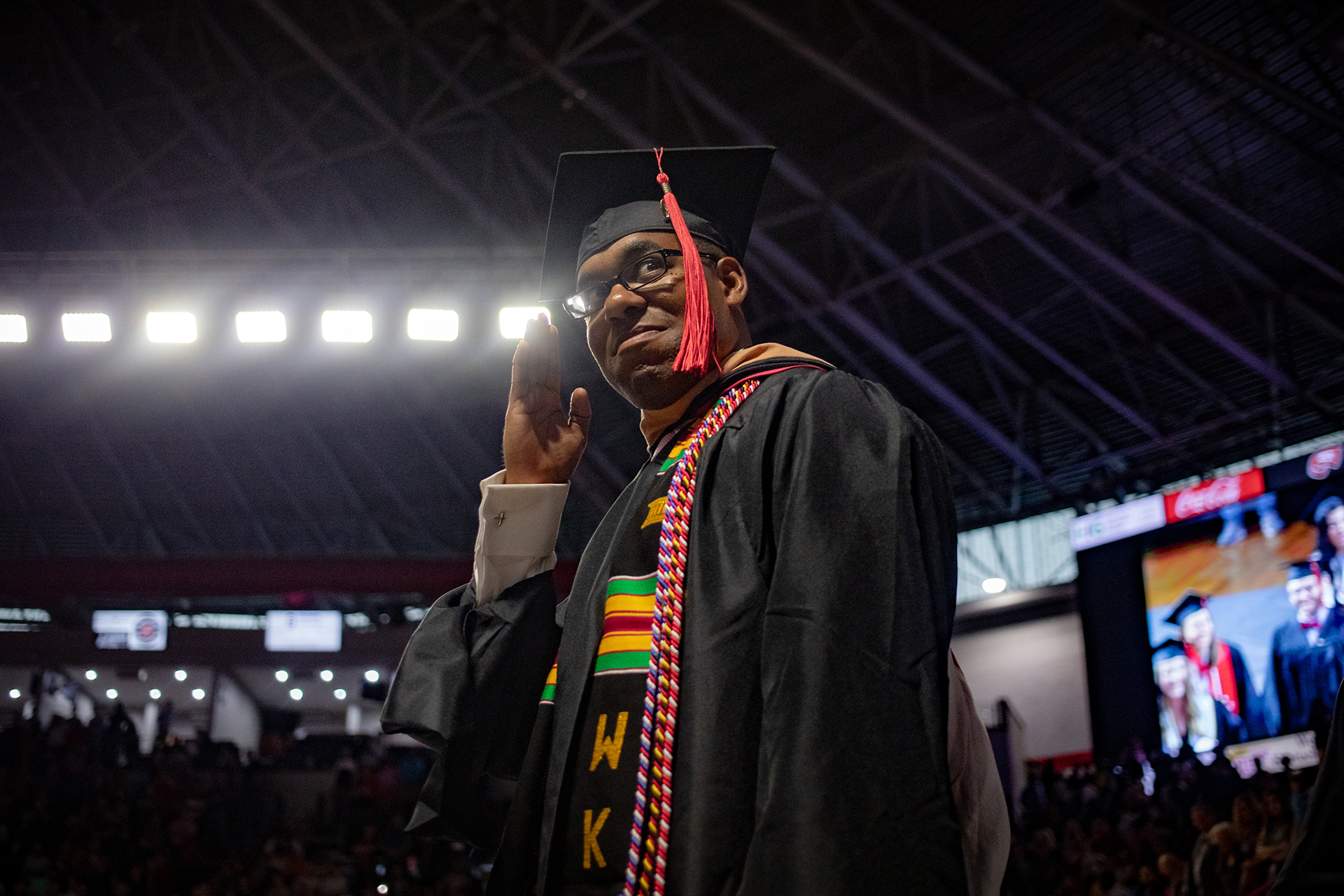 Student graduating WKU