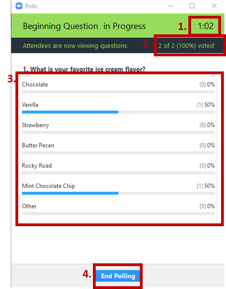 Using Polls in a Meeting