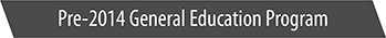 Pre-2014 General Education Program