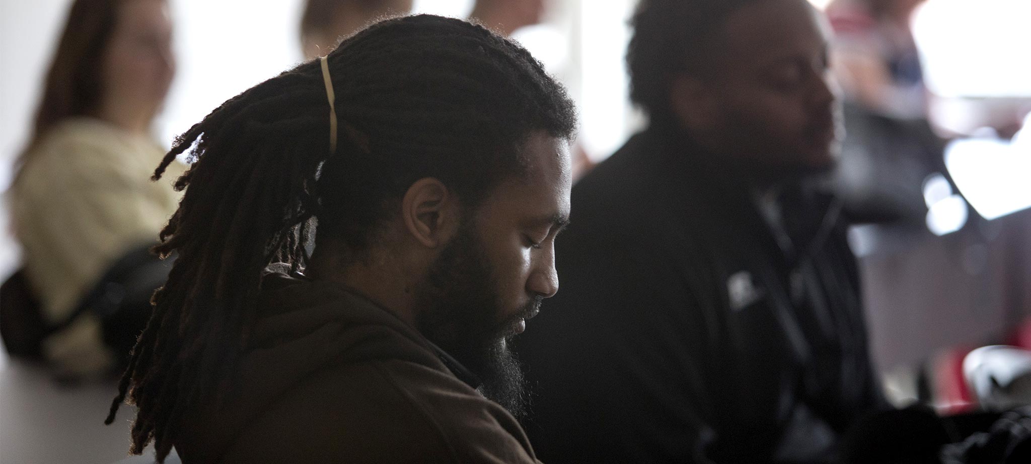 Students sitting in class