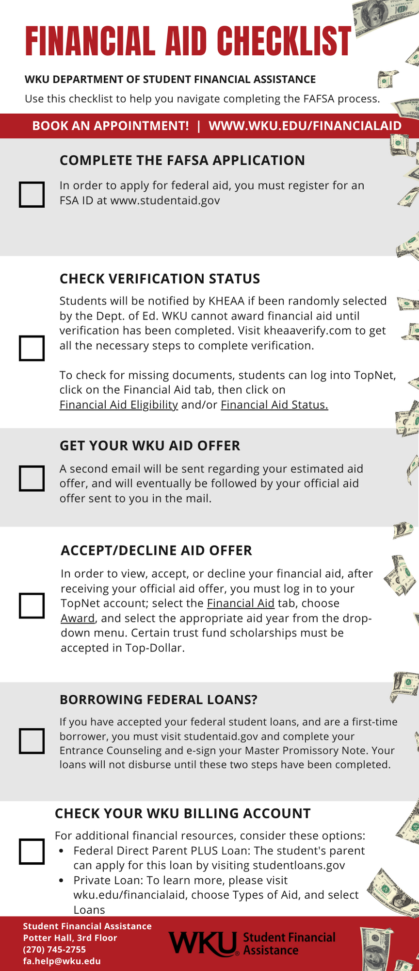 Financial Aid Checklist