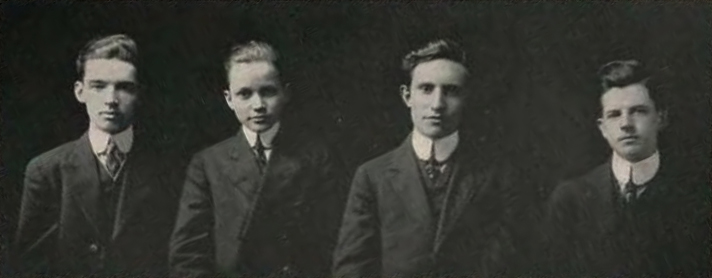 Ogden College's 1914 debate representatives against Bethel College of Russellville, KY: W.P. Smith, James Albert Mitchell, John Massey Donnelly, and Samuel Sumpter Daughtry