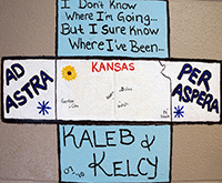 Photo of cinder block painted by Kaleb Jessee and Kelcy Hathaway, classes of 2010