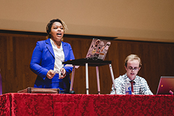 Final round of the 2017 WKU/Alumni Alexis Elliott L-D Round Robin: LaKiyah Sain (Wiley) AFF vs Bailey Ring (WKU) NEG