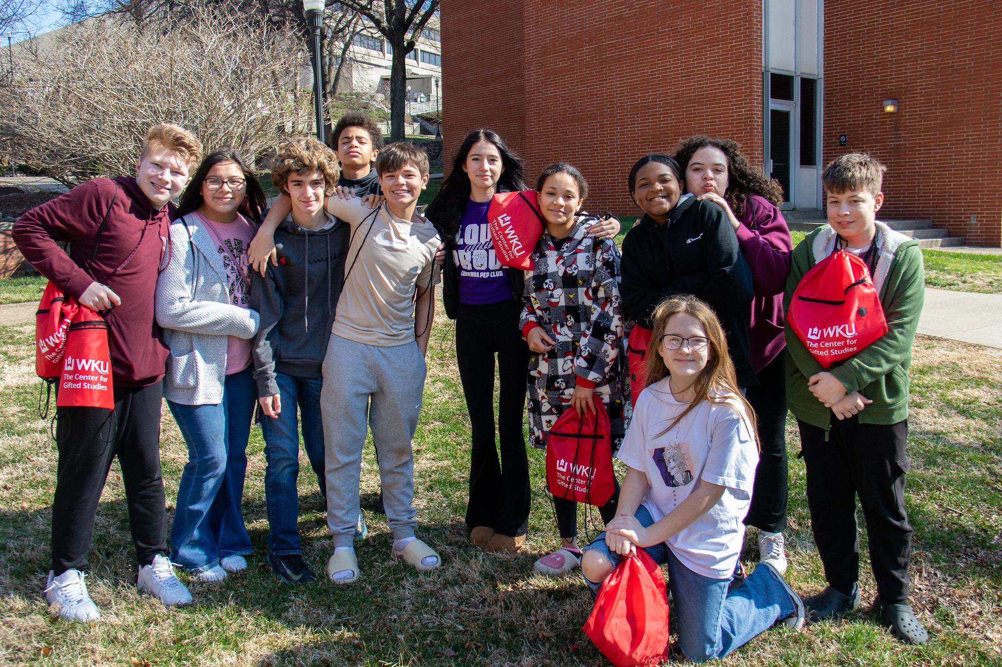 group of youth posing for photo together