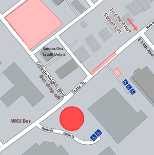 Overhead parking map around the planetarium Overhead parking map around the planetarium