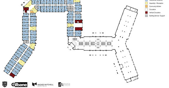 New hall second floor plan
