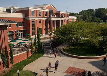 Outside of DSU, where the Student Accessibility Resource Center is located