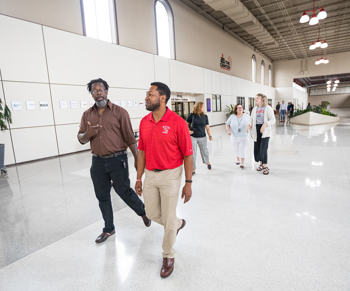 Students Walking at the Innovation Campus
