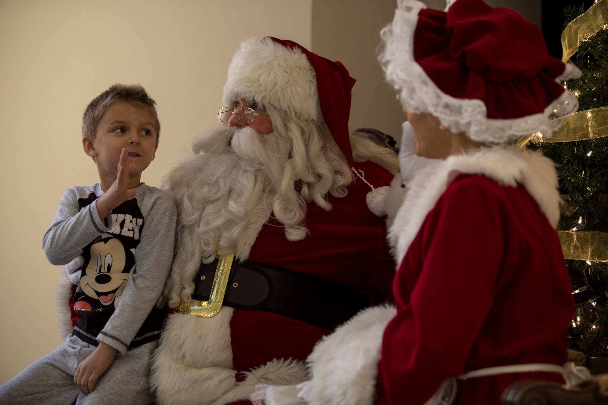 boy with santa 
