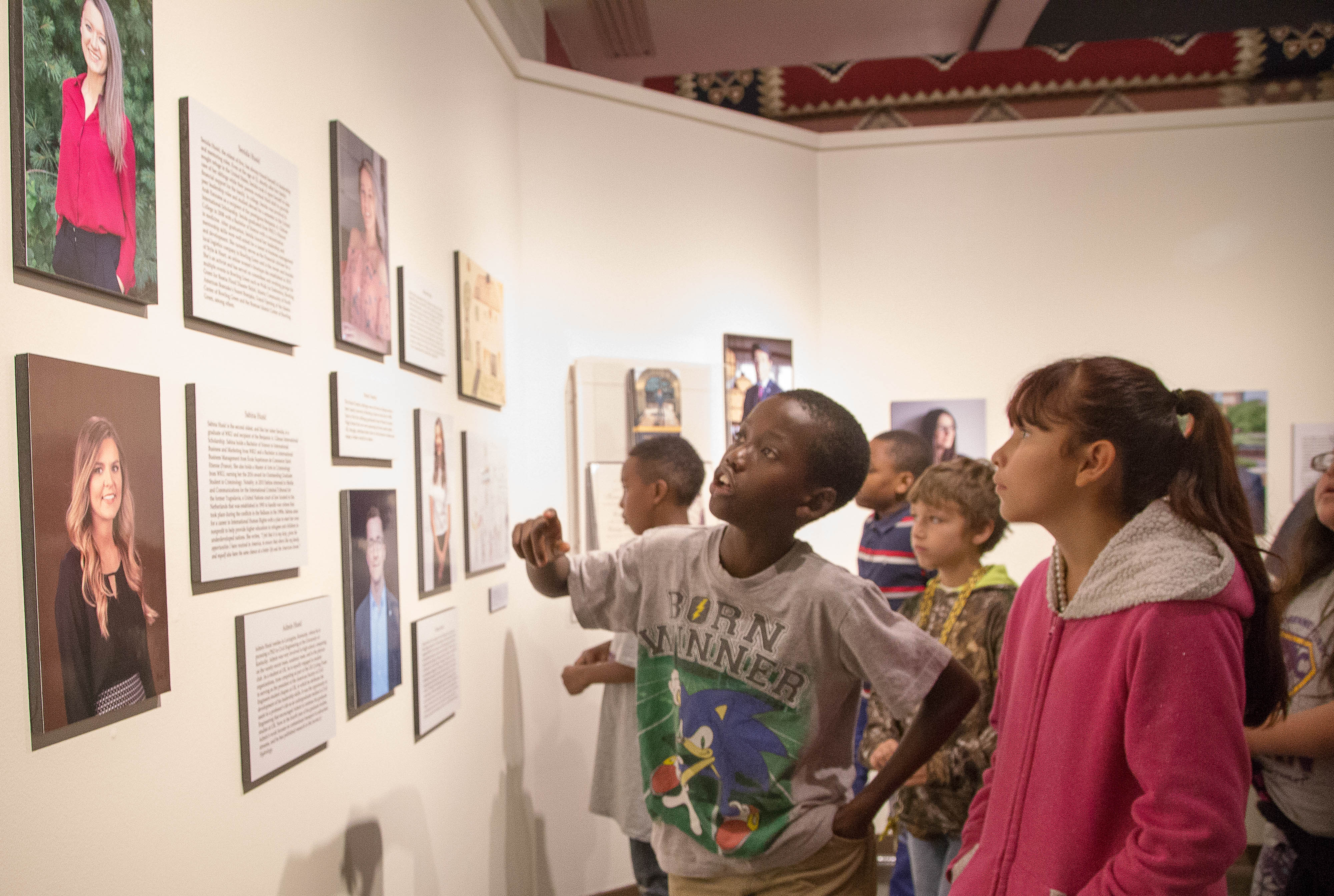 children in felts house costume