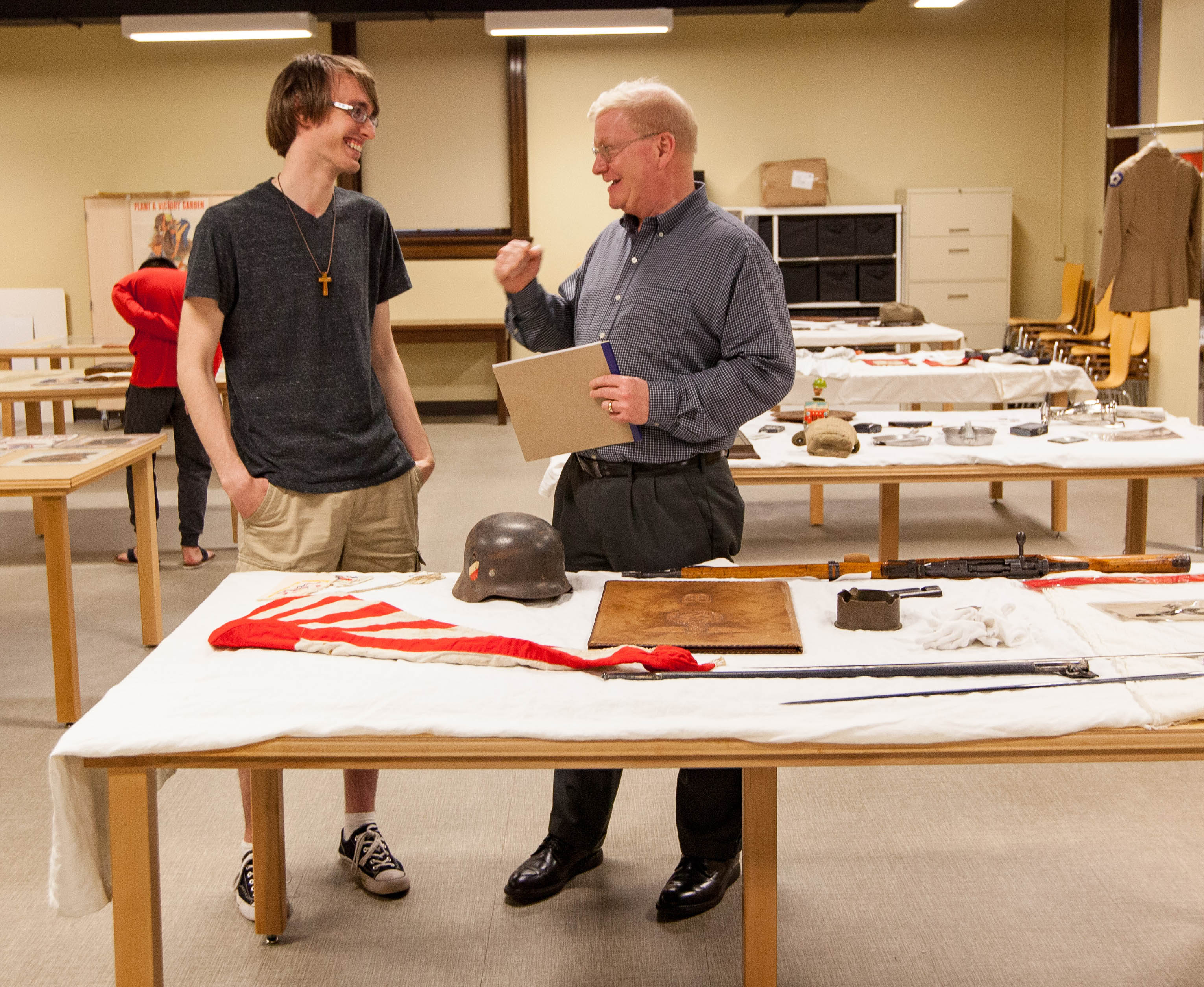 Marshall with student