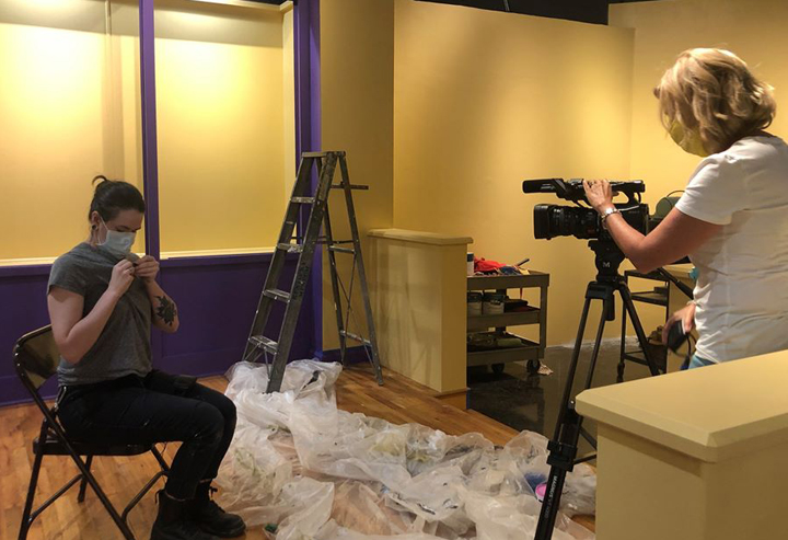 Eleanor being filmed