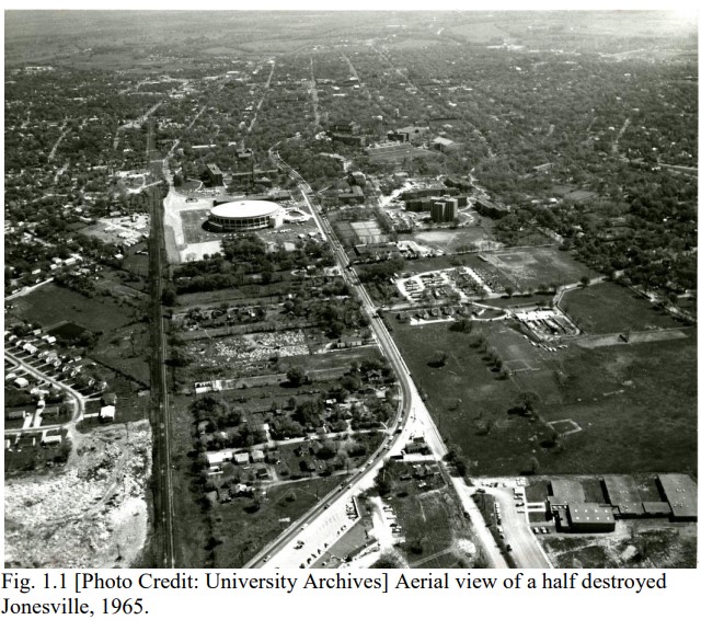 arial photo of jonesville 1965