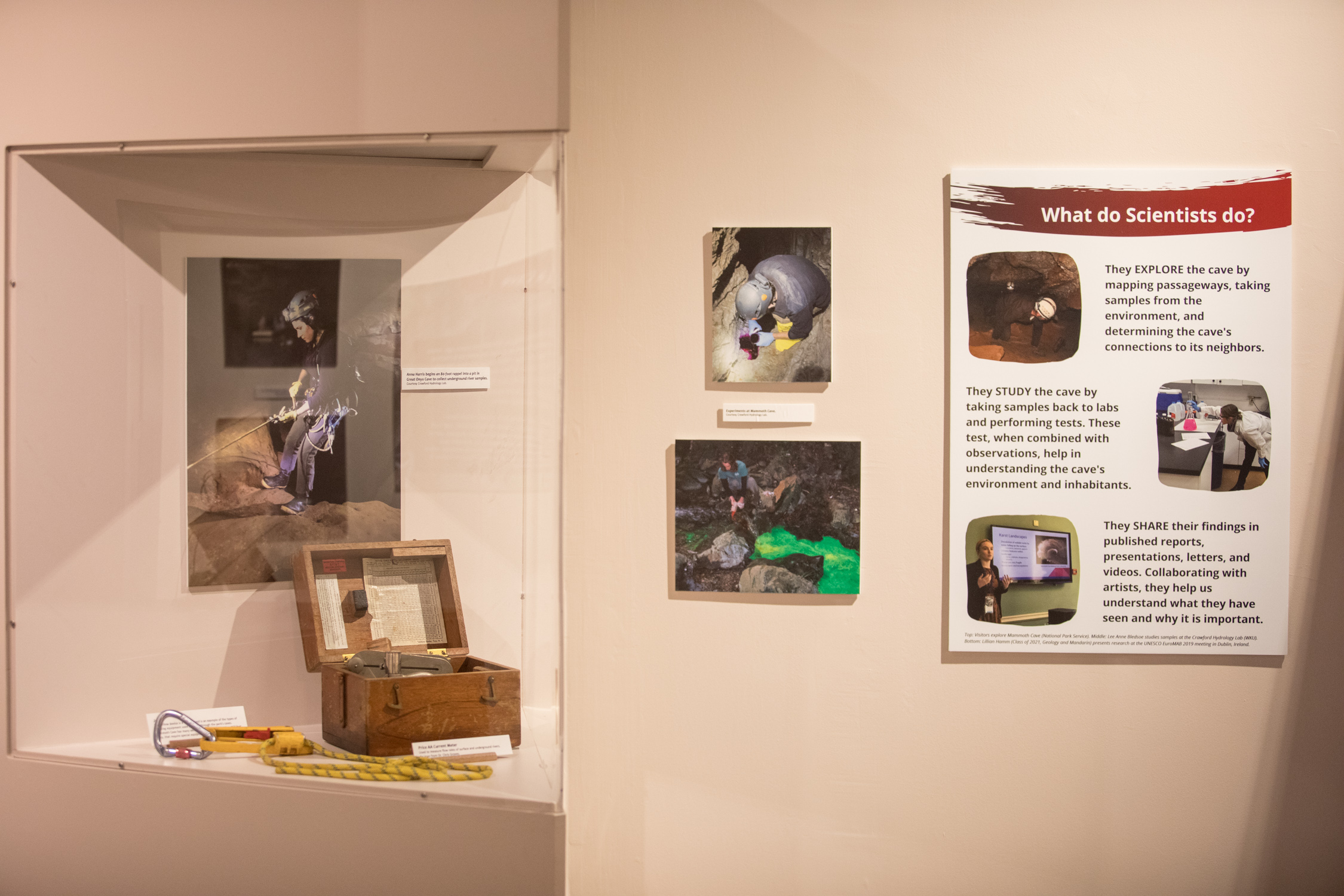 Section on exploration in the exhibit