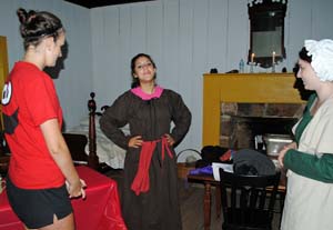 WKU students in Felts Log House