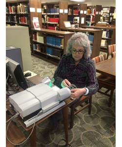 Computer Microfilm Reader in Reading Room Computer Microfilm Reader in Reading Room