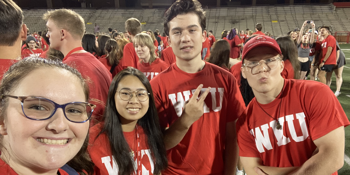 group selfie at wku master plan