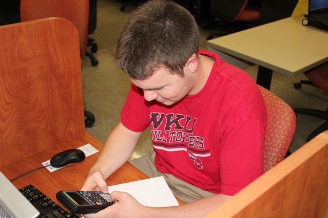 A student testing in the Computer Testing Center