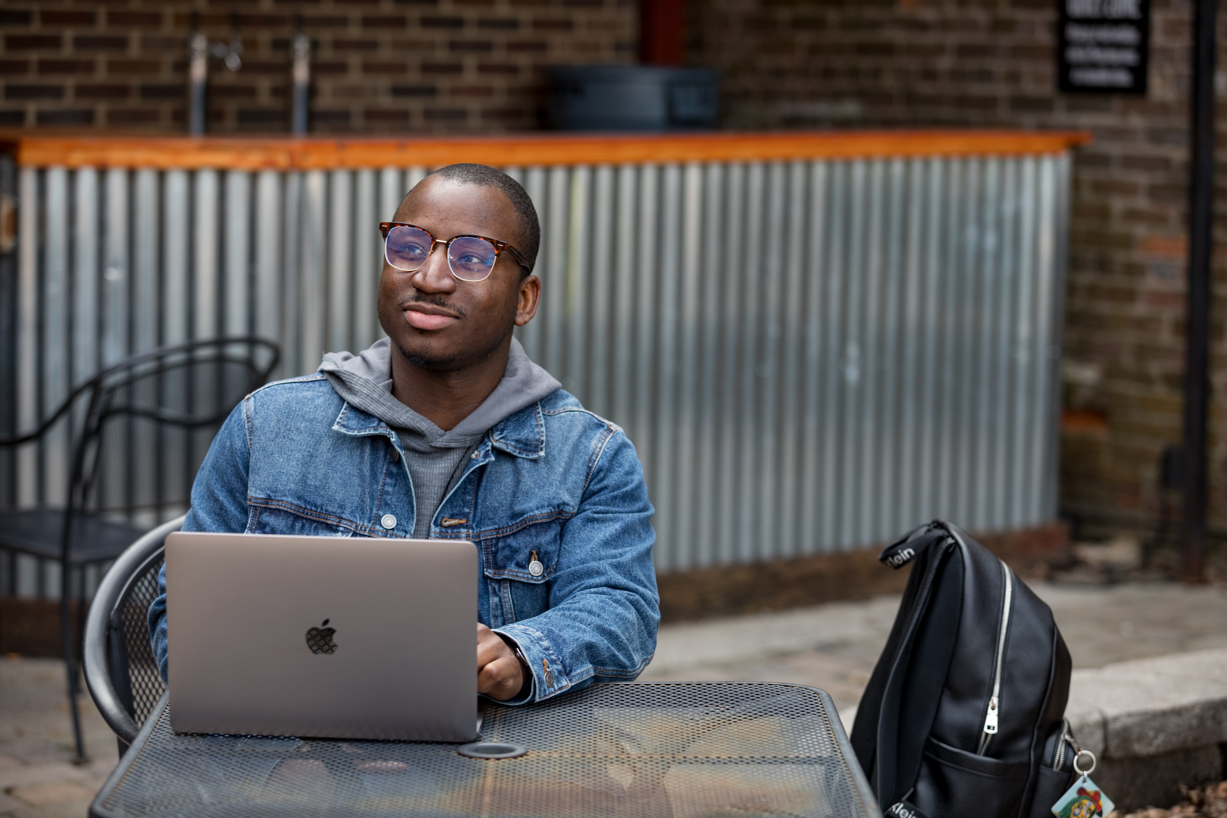 WKU student works on laptop