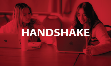 Handshake image with three people talking