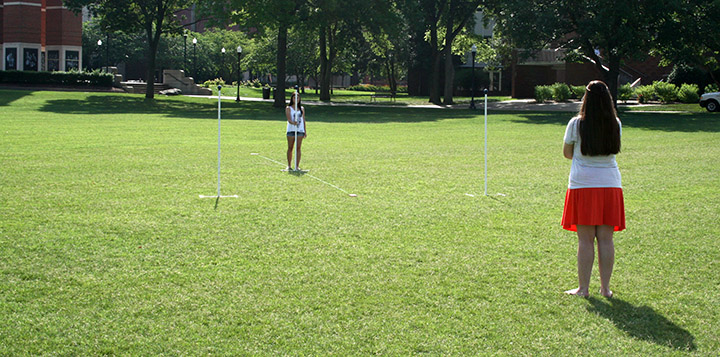 Students Judging Distance Outdoors Students Judging Distance Outdoors