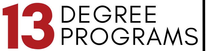 13 degree programs graphic