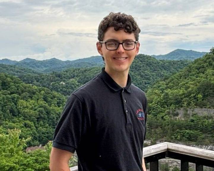 student profile against mountains