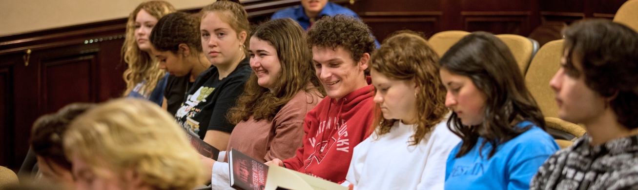 criminology llc students with books