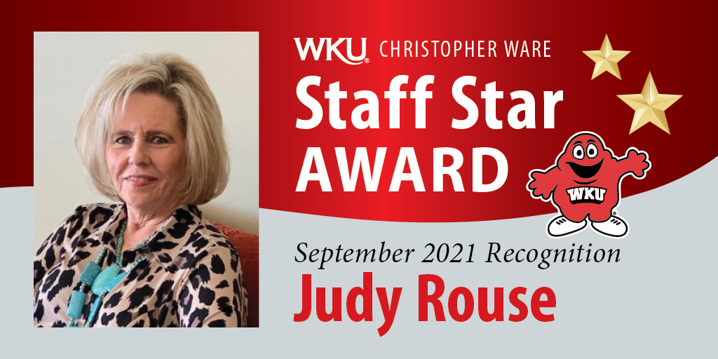 Judy Rouse September 2021 Staff Star