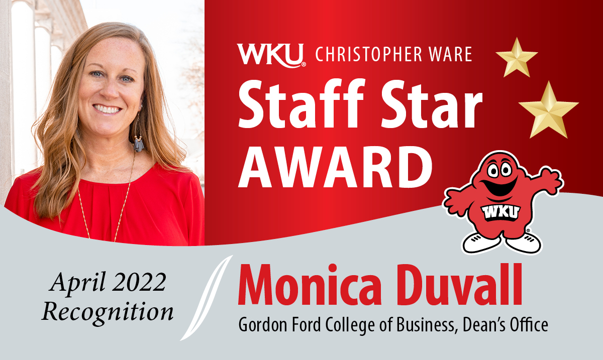 Monica Duvall April 2022 Staff Star
