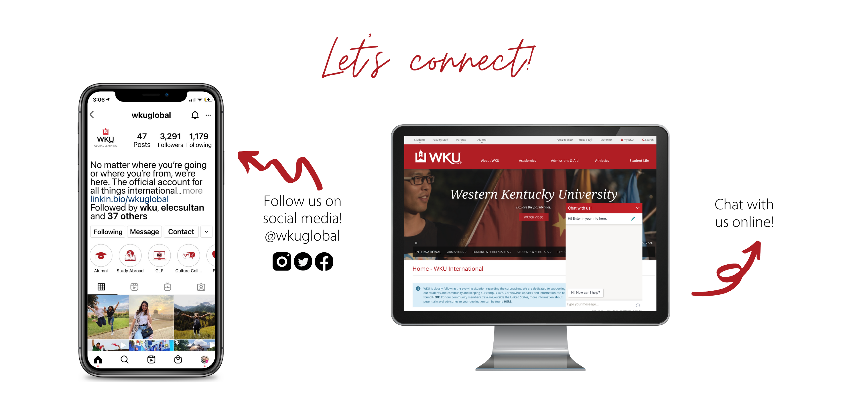 connect with us on social media