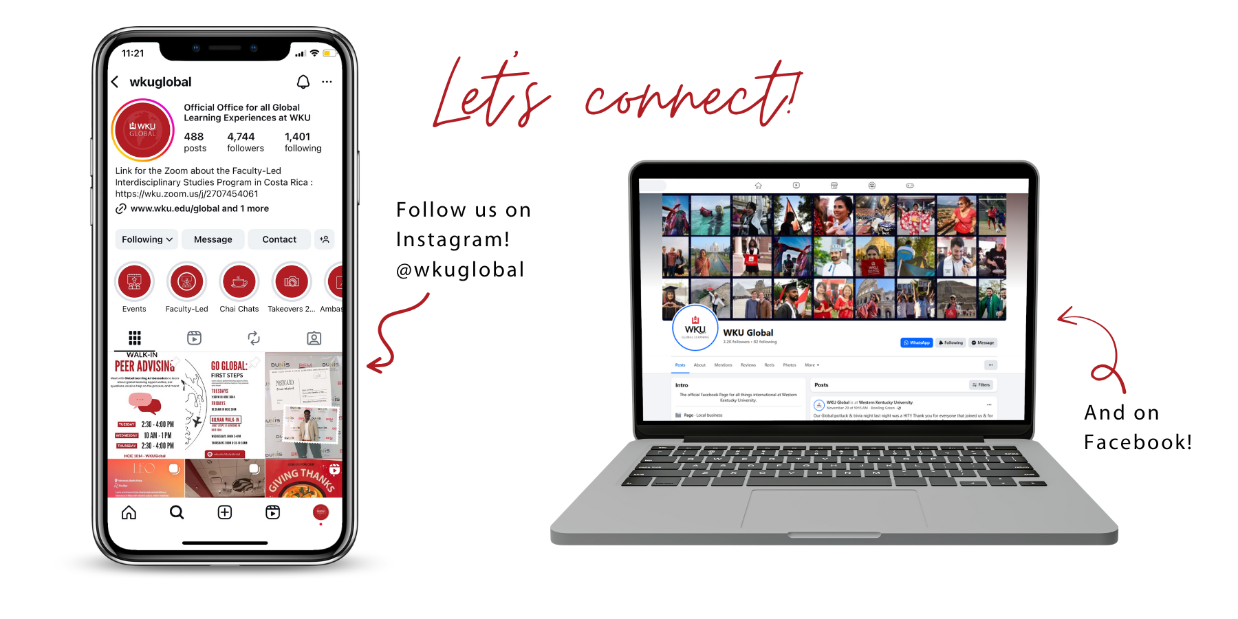 connect with us on social media