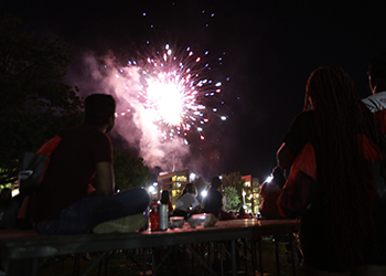fireworks on South Lawn