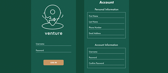 Preview of app designs featured in a slide deck