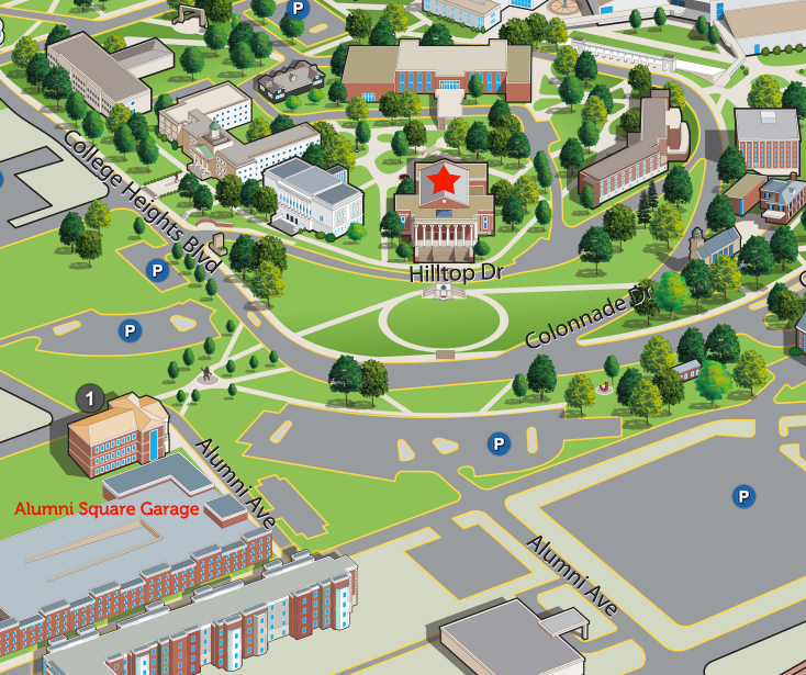Map to Van Meter Hall